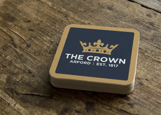 Crown arford coaster mockup